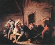 Adriaen van ostade Carousing peasants in a tavern. Spain oil painting artist